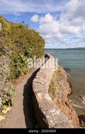 Anglesey Coastal Path in Bull Bay an der Küste von Nordwales Stockfoto