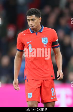 LONDON ENGLAND - SEPTEMBER 26 :Jude Bellingham (Borussia Dortmund) aus England während der UEFA Nations League - Gruppe A3 Spiel zwischen England gegen Ger Stockfoto