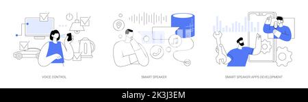 Speech Recognition Technology abstrakte Konzept Vektor-Illustrationen. Stock Vektor