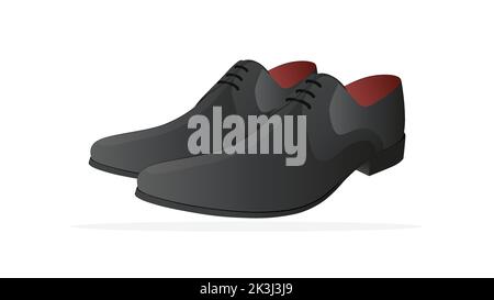 Klassische Herrenschuhe isoliert auf weißem Hintergrund, modische Herrenschuhe Vektor-Illustration, Satz realistische Herrenschuhe Stock Vektor