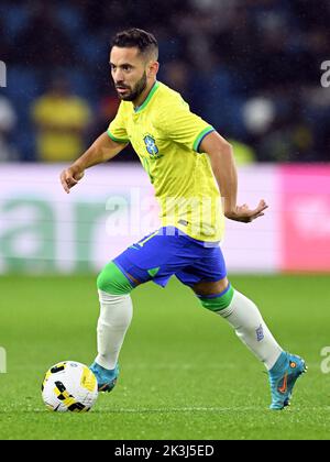 LE HAVRE - Everton Ribeiro aus Brasilien beim Internationalen Freundschaftsspiel zwischen Brasilien und Ghana am 23. September 2022 im Stade Oceane in Le Havre, Frankreich. ANP | Dutch Height | Gerrit van Keulen Stockfoto