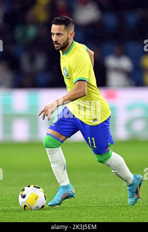 LE HAVRE - Everton Ribeiro aus Brasilien beim Internationalen Freundschaftsspiel zwischen Brasilien und Ghana am 23. September 2022 im Stade Oceane in Le Havre, Frankreich. ANP | Dutch Height | Gerrit van Keulen Stockfoto