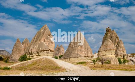 Pasabag Monks Valley in der Türkei Kappadokien, Felsformationen im Pasabag Monks Valley, Kappadokien, Türkei. Stockfoto