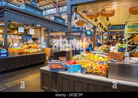 Östermalms saluhall, Stockholm, Schweden Stockfoto