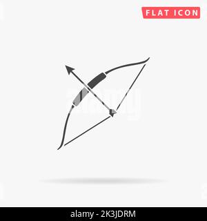 Vektor-Symbol für flache Schleife. Handgezeichnete Design-Illustrationen. Stock Vektor