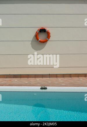 Schwimmbadszenen auf Teneriffa, Spanien Stockfoto