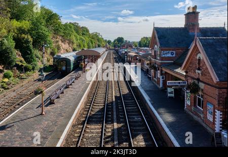 Bewdley Station an der Severn Valley Railway, Bewdley, Worcestershire Stockfoto
