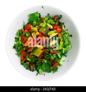 Türkischer Coban-Salat oder Shepherds-Salat in einer Schüssel Stockfoto