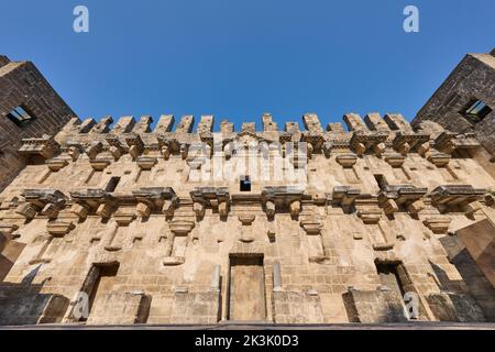 Das antike römische Theater von Aspendos, Aspendos Ancient City, Antalya, Türkei Stockfoto