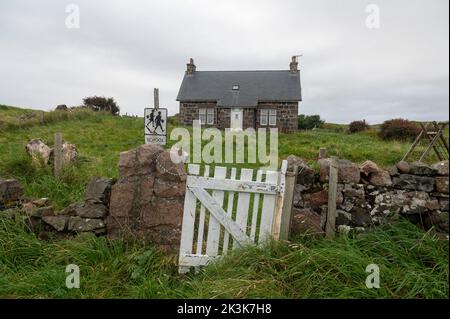 September 2022: Isle of Canna, Inner Hebrides, Schottland die Schule Stockfoto