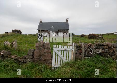 September 2022: Isle of Canna, Inner Hebrides, Schottland die Schule Stockfoto