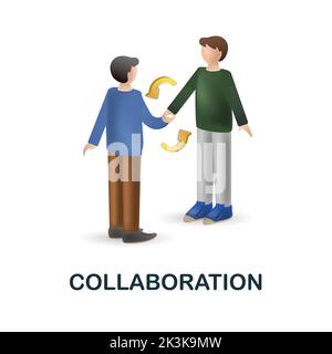 Symbol für Zusammenarbeit. 3D Illustration aus der Crowdfunding-Kollektion. Creative Collaboration 3D-Symbol für Webdesign, Vorlagen, Infografiken und mehr Stock Vektor