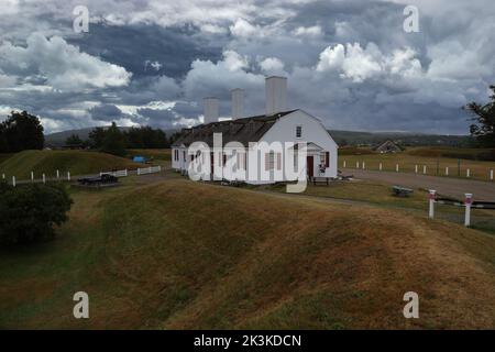 Detail der Fort Anne National Historic Site, Kanada Stockfoto