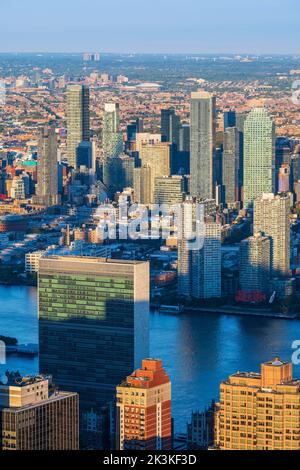 Skyline von Long Island City, Queens, New York, USA Stockfoto