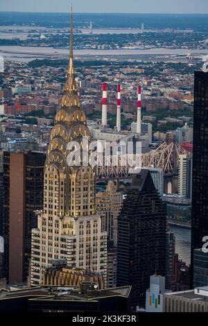 Luftaufnahme des Chrysler Building, Manhattan, New York, USA Stockfoto