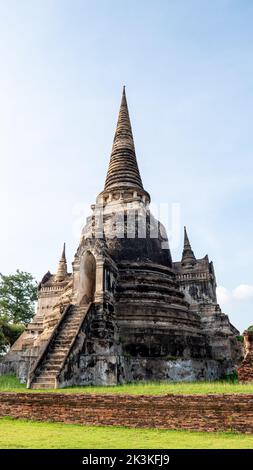 Der Wat Phra Si Sanphet, Tempel in Phra Nakhon Si Ayutthaya, Thailand Stockfoto