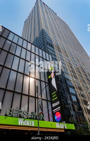 'Wicked', das Musical, im Gershwin Theater, NYC, USA 2022 Stockfoto