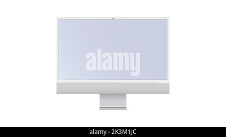 Realistisches Computerdisplay. Mockup-Monitor. Bildvektormockup. Modell für elektronische Geräte. Präsentation digitaler Geräte. Stock Vektor