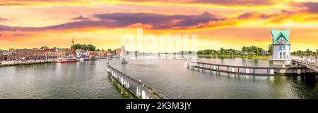 Hafen von Kappeln, Schlei, Deutschland Stockfoto