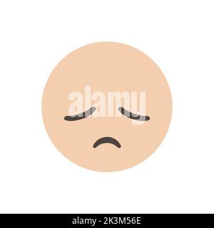 Trauriges, trauriges Gesicht, traurig. 3D stilisierte Vektor-Ikone. Emoji. 3D Emoticon für das Web. Vector Emoticon. Für Interface Stock Vektor