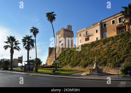 Termoli, Molise, Italien -08-29-2022- das schwäbische Schloss. Stockfoto