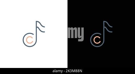 Eine Vektordarstellung einer Musiknote Stock Vektor