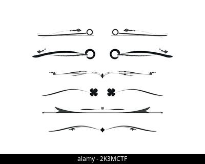 Ein Vektorpaket mit Linien in Schwarz auf weißem Hintergrund Stock Vektor