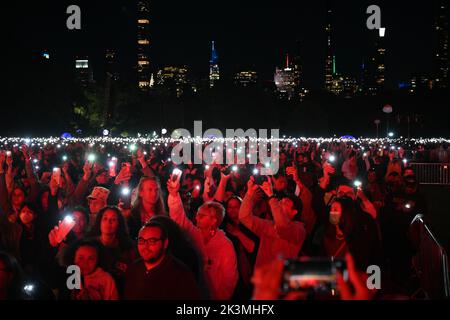 Am 24. September 2022 besuchen Menschen das Global Bürger Festival 2022: New York im Central Park in New York Stockfoto