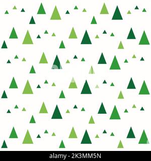 Nahtloses Vektormuster. Besteht aus geometrischen Elementen auf weißem Hintergrund. Die Elemente haben eine dreieckige Form und eine andere Farbe. Stockfoto