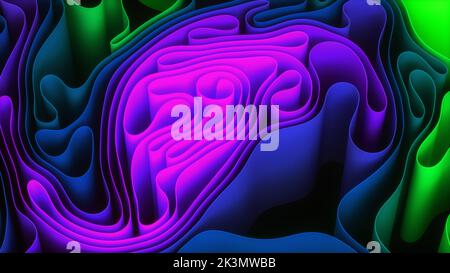 Ein abstrakter Hintergrund mit einer unendlichen Schleife (3D Rendering) Stockfoto