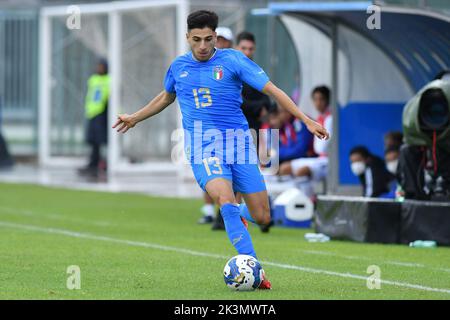 26.. September 2022; Stadio Teofilo Patini, Castel di Sangro Italien; Freundschaftsspiel U21 2022 Fußball, Italien gegen Japan; Fabiano Parisi von Italien Stockfoto