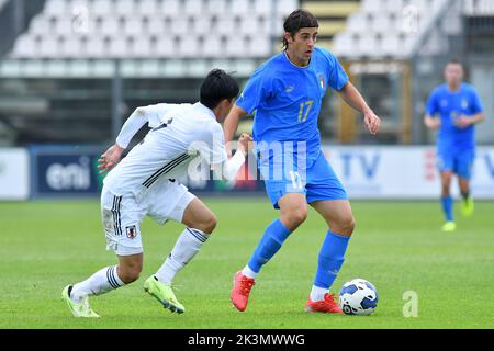 26.. September 2022; Stadio Teofilo Patini, Castel di Sangro Italien; Freundschaftsspiel U21 2022 Fußball, Italien gegen Japan; Filippo Ranocchia von Italien Stockfoto