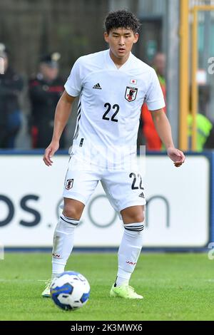 26.. September 2022; Stadio Teofilo Patini, Castel di Sangro Italien; Freundschaftsspiel U21 2022 Fußball, Italien gegen Japan; Ryuya Nishio aus Japan Stockfoto