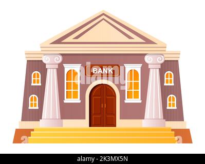 Bank - modernes flaches Design Stil einzelne isolierte Bild Stock Vektor
