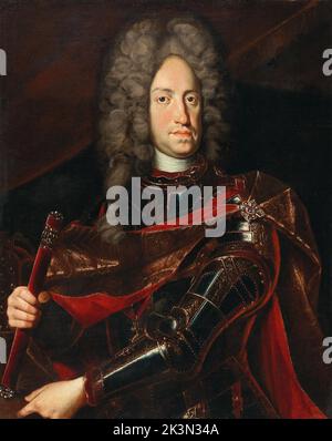 Porträt von Kaiser Karl VI. Karl VI. (1685 – 1740) Heiliger römischer Kaiser und Herrscher der österreichischen Habsburgermonarchie von 1711 bis 1740 Stockfoto