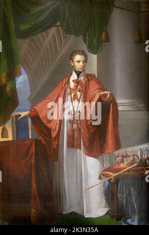 Leopold II Giovanni Giuseppe Francesco Ferdinand Karl von Habsburg-Lothringen (1797 - 1870) vorletzter Großherzog der Toskana und der letzte de facto regierende Großherzog.Ritratto di Leopoldo II di Toscana (1797-1870) Gemälde von Giuseppe Bezzuoli Stockfoto