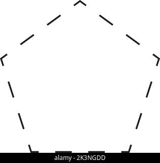 Gestricheltes Symbol-Vektor-Symbol für kreatives Grafikdesign ui-Element in einer Piktogramm-Illustration Stock Vektor