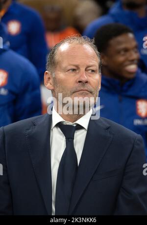 Trainer Danny Blind aus den Niederlanden während des UEFA Nations League-Spiels zwischen den Niederlanden und Belgien in der Johan Cruijff Arena am 25. September 2022 in Amsterdam, Niederlande Credit: SCS/Richard Wareham/AFLO/Alamy Live News Stockfoto