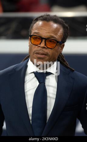 Stellvertretender Trainer Edgar Davids aus den Niederlanden während des UEFA Nations League-Spiels zwischen den Niederlanden und Belgien in der Johan Cruijff Arena am 25. September 2022 in Amsterdam, Niederlande Credit: SCS/Richard Wareham/AFLO/Alamy Live News Stockfoto