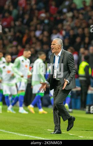 Paris, Frankreich. 27. September 2022. Parc des Princes PARIS, FRANKREICH - 27. SEPTEMBER: Manager of Brazil, Tite während der internationalen Freundschaftreise zwischen Brasilien und Tunesien am 27. September 2022 im Parc des Princes in Paris, Frankreich. (Foto von Richard Callis/SPP) (Richard Callis/SPP) Quelle: SPP Sport Press Foto. /Alamy Live News Stockfoto