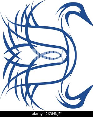 Vorlage zur Illustration von Heron-Logo-Symbolen Stock Vektor