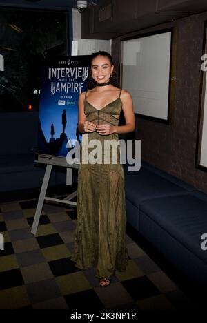 New York, USA. 27. September 2022. Bailey Bass nimmt an einem Photo-Call für die Serie „Anne Rice's Interview with the Vampire“ Teil, die am 27. September 2022 im IFC Center in New York, NY, stattfand. (Foto von Efren Landaos/Sipa USA) Quelle: SIPA USA/Alamy Live News Stockfoto