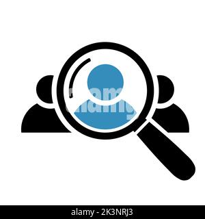 Human Resource Symbol. Mitarbeiter suchen und Job Stock Vektor