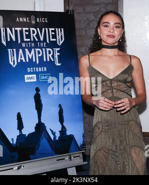 New York, NY, USA. 27. September 2022. Bailey Bass bei der Ankunft für AMC ANNE REIS'S INTERVIEW MIT DER VAMPIRE Series Premiere, IFC Center, New York, NY 27. September 2022. Kredit: CJ Rivera/Everett Collection/Alamy Live Nachrichten Stockfoto