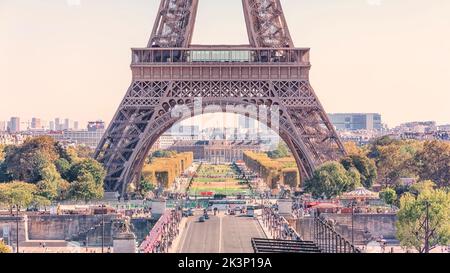 Eiffelturm in Paris gesehen vom Trocadero