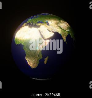 Globe Earth 3D Illustration Stock image Earth Map Satellite View Stockfoto