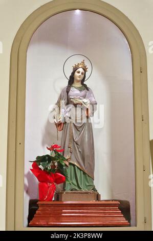 Camerota - Statua in cartapesta di Santa Lucia nella Chiesa di Santa Maria delle Grazie Stockfoto