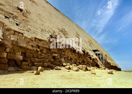 Verbogene Pyramide in Dahshur, Ägypten Stockfoto