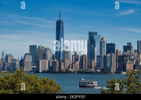 Skyline von Lower Manhattan, New York, USA Stockfoto