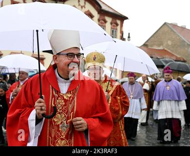 Stara Boleslav, Tschechische Republik. 28. September 2022. Am 28. September 2022 fand in Stara Boleslav, Tschechien, die Nationalwallfahrt des hl. Wenzel statt. Kredit: Michaela Rihova/CTK Foto/Alamy Live Nachrichten Stockfoto